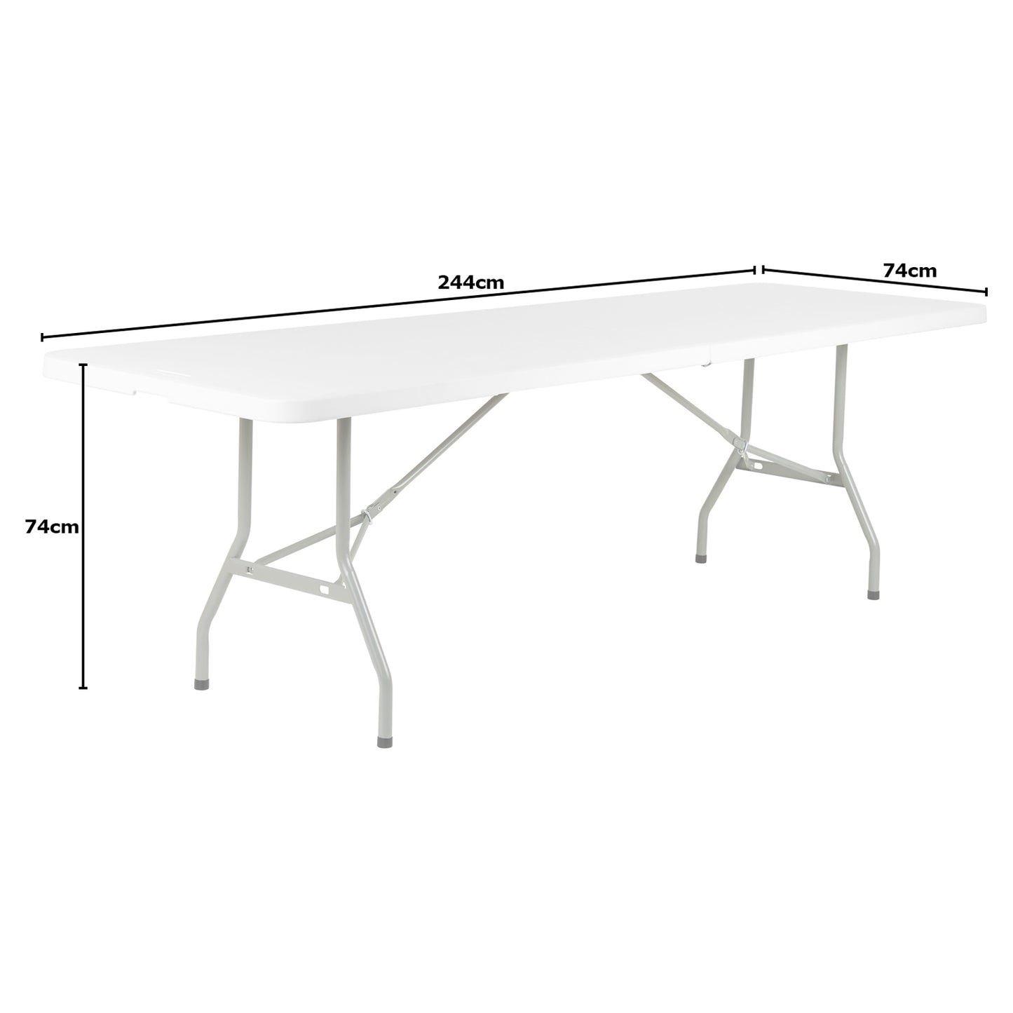 Hartleys 8ft White Folding Table