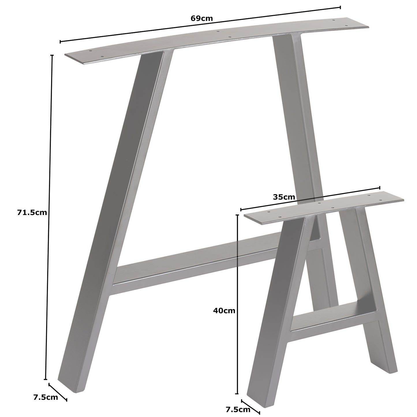 Hartleys Industrial A-Frame Table Legs