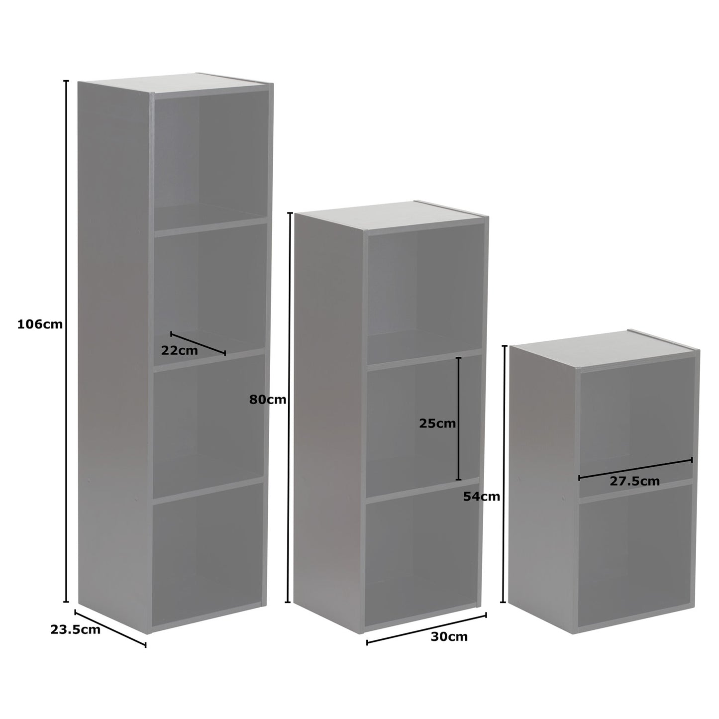 Hartleys Black Cube Storage Unit - Choice of Size