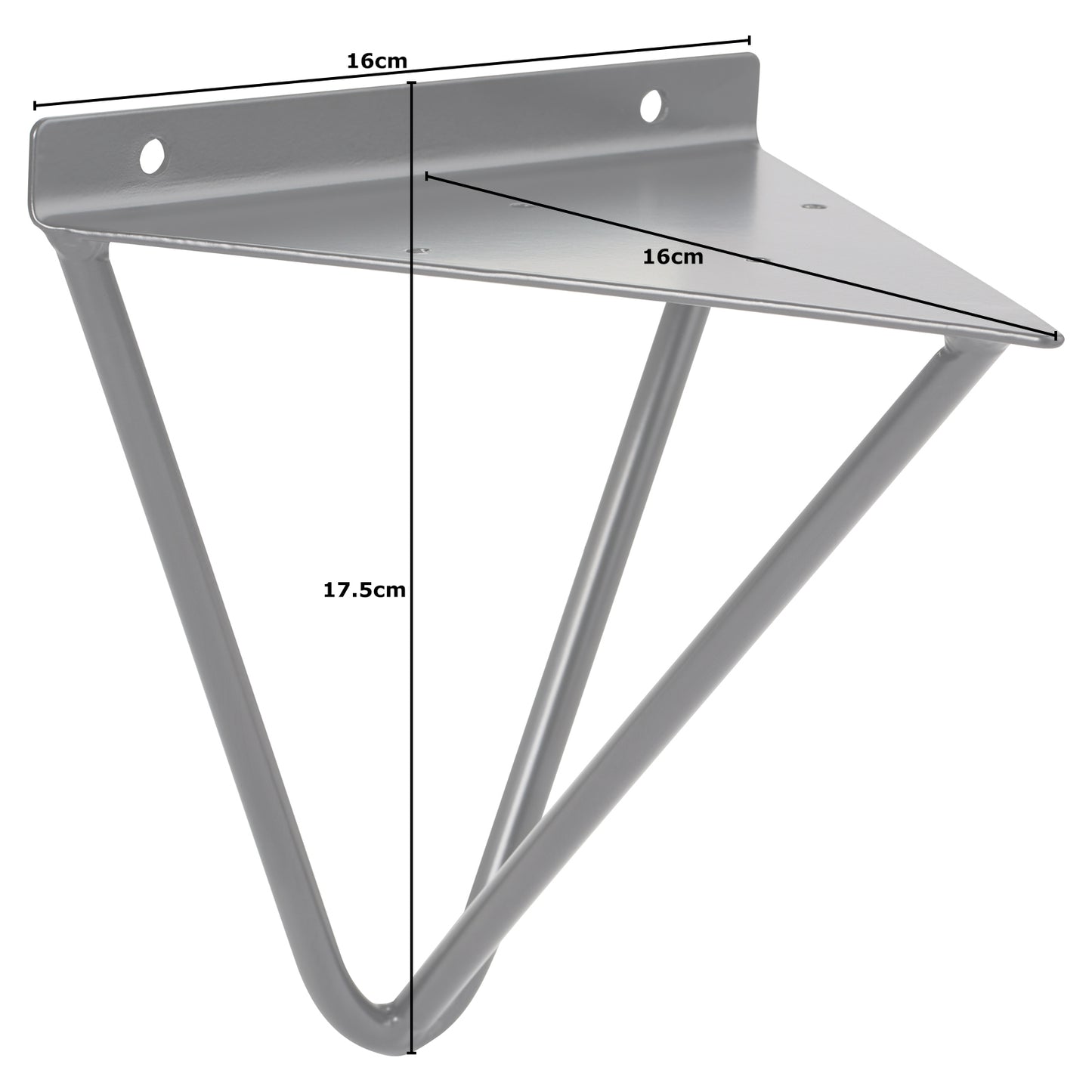 Hartleys Hairpin Prism Shelf Brackets