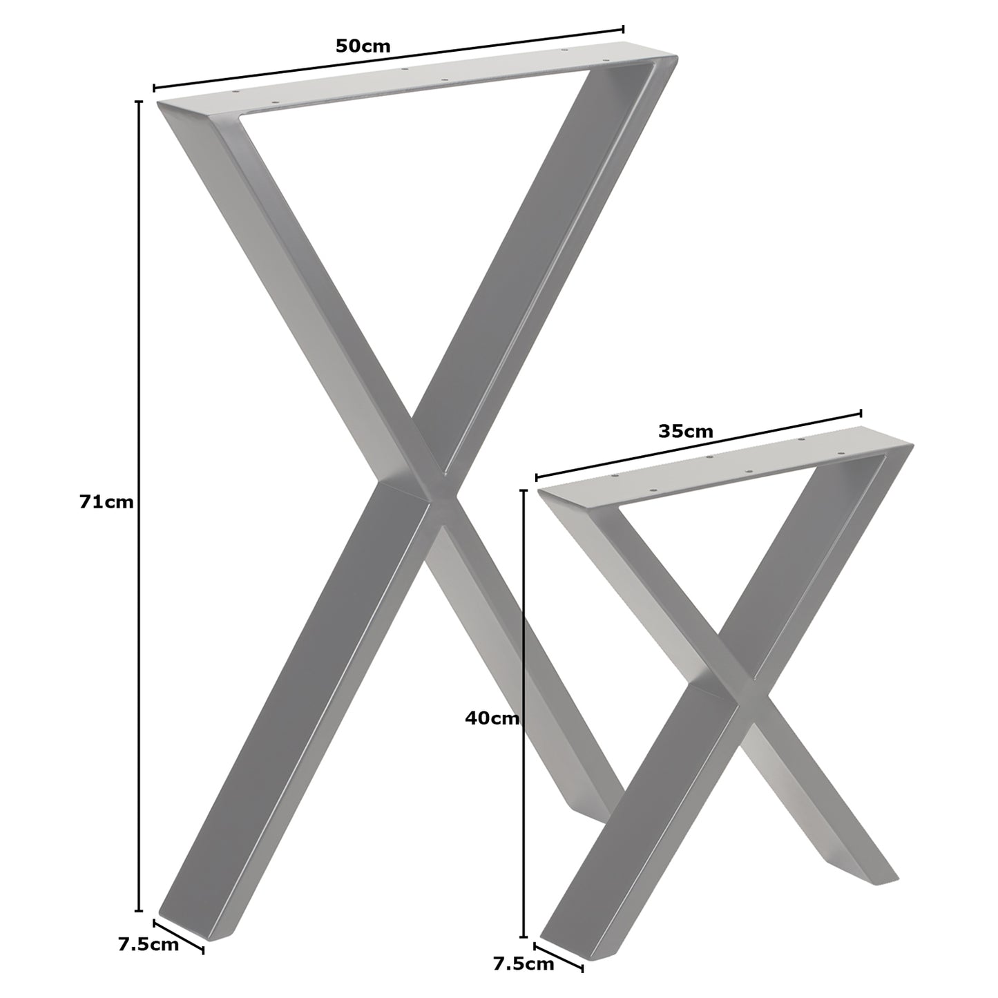 Hartleys Industrial Cross Table Legs