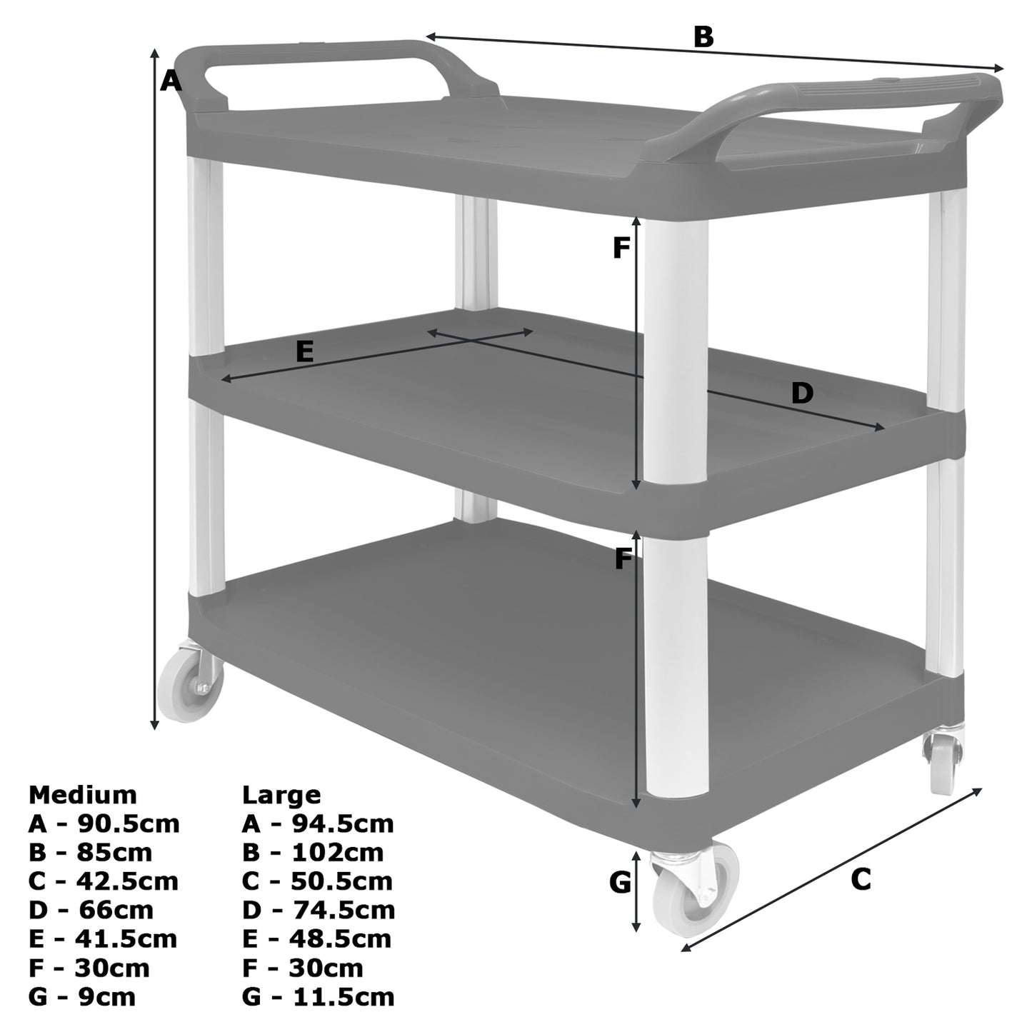 Hartleys 3 Tier Tea/Serving Trolley