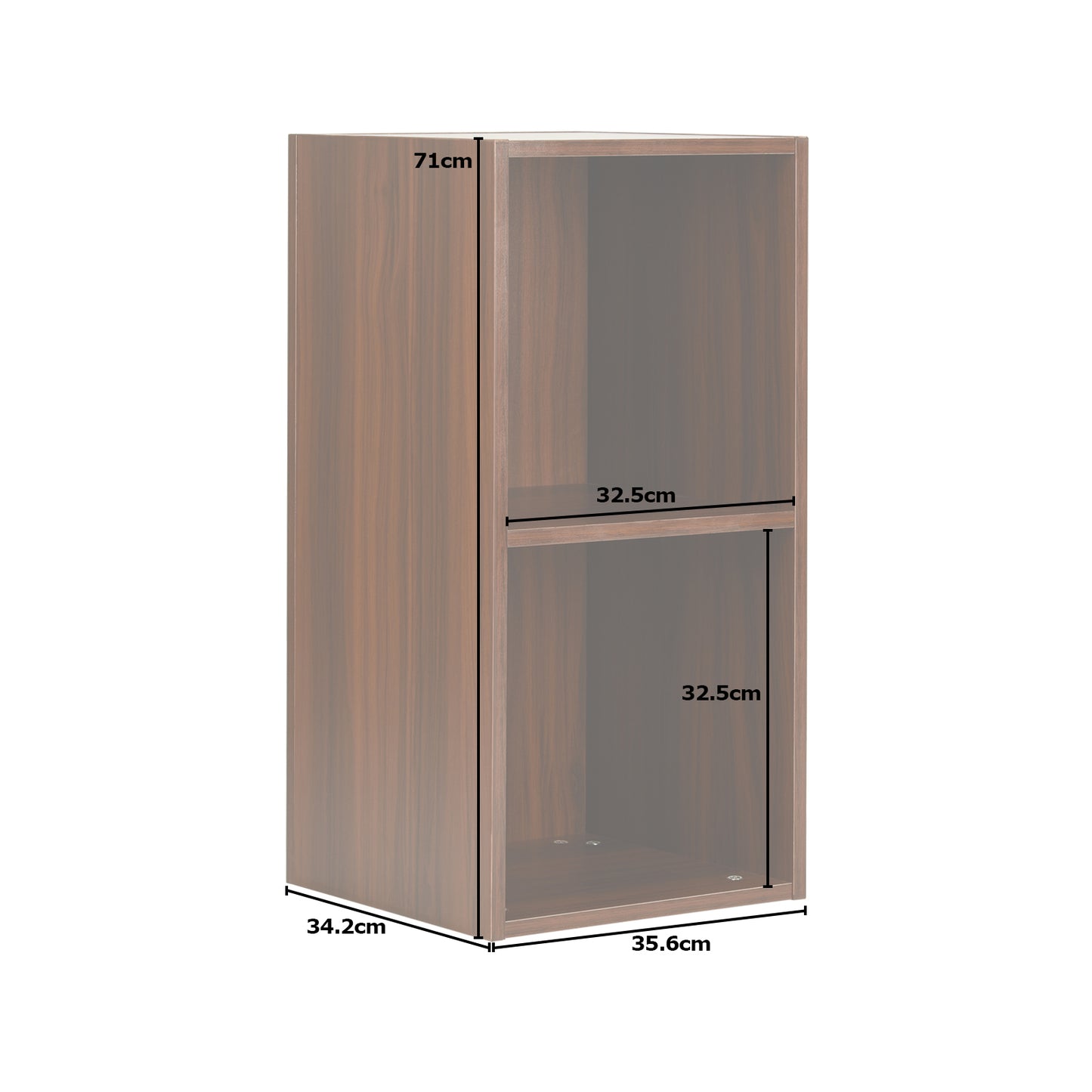 Hartleys Walnut Effect Vinyl Record LP Storage Unit