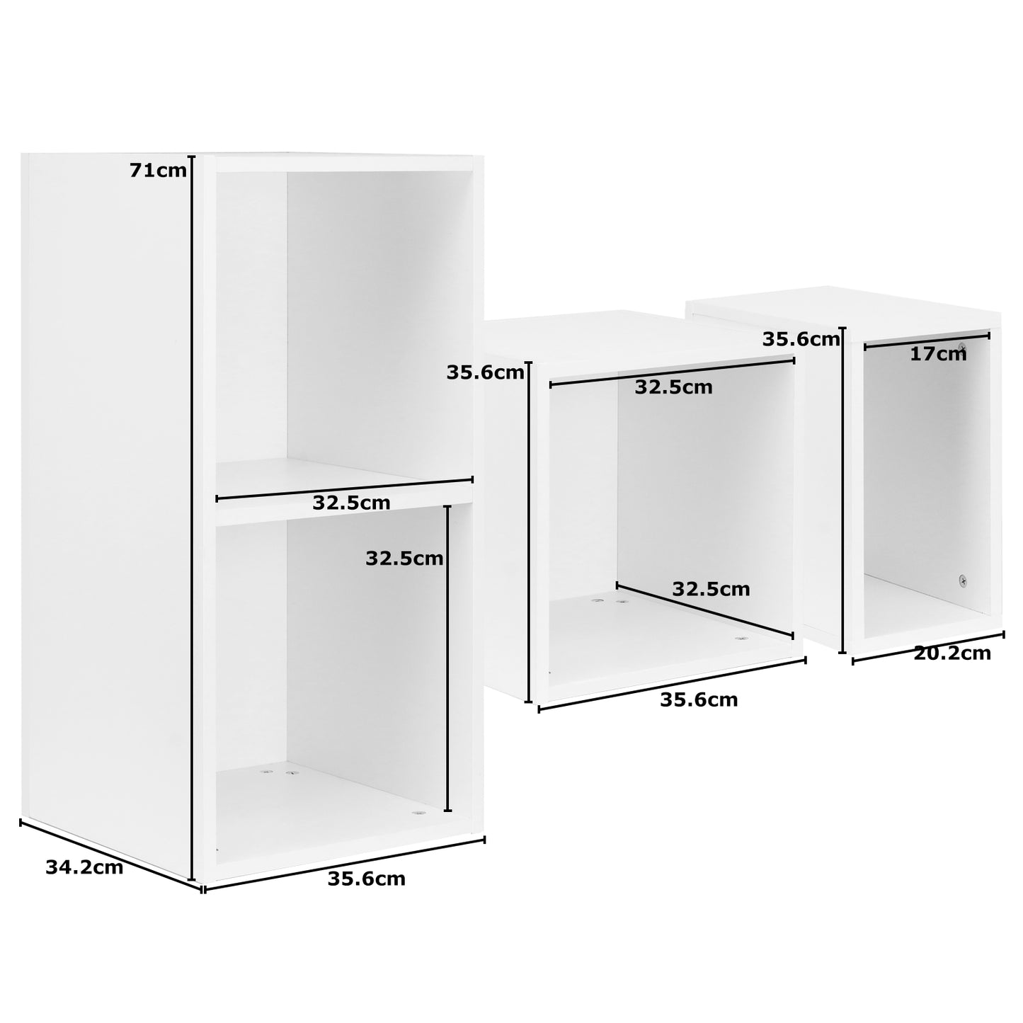 Hartleys White Vinyl Record LP Storage Unit