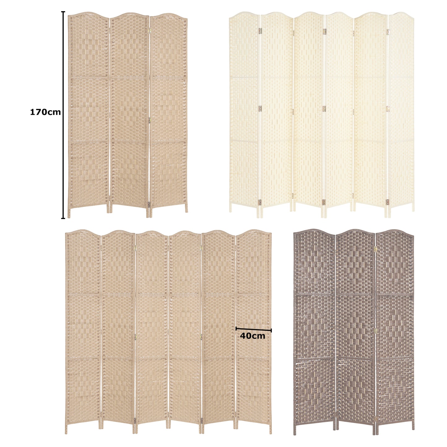 Hartleys Solid Weave Hand Made Wicker Room Divider