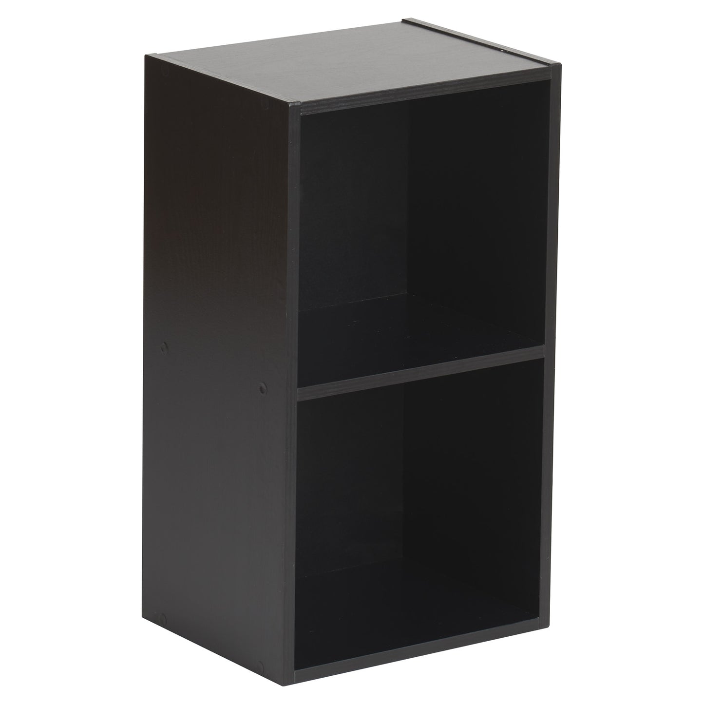 Hartleys Black 2 Tier Cube Storage Unit & 2 Handled Box Drawers