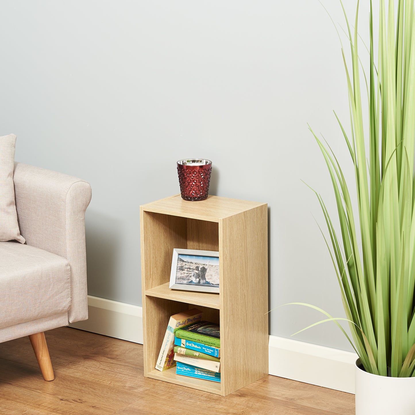 Hartleys Oak Effect Cube Storage Unit - Choice of Size