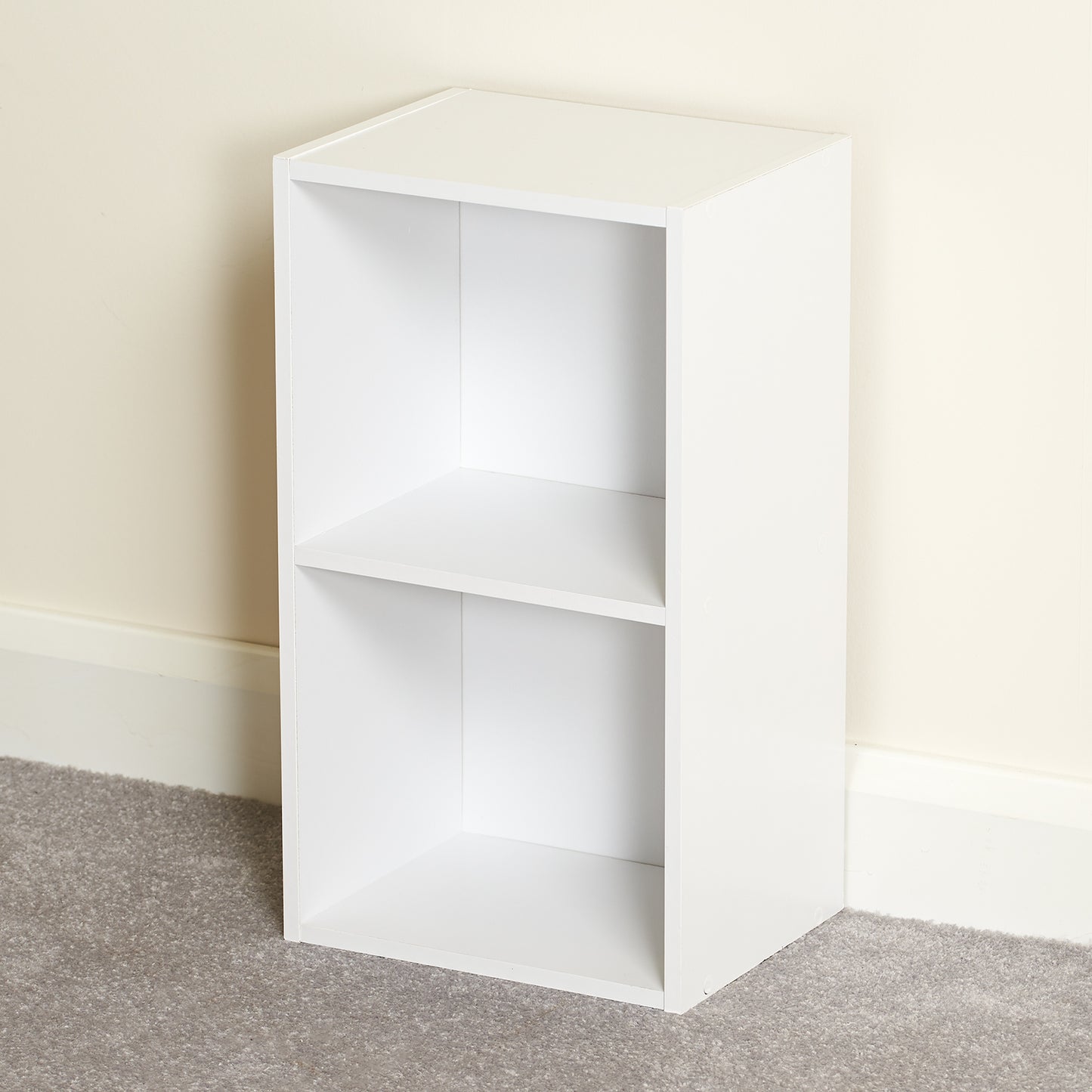 Hartleys White 2 Tier Cube Storage Unit & 2 Handled Box Drawers