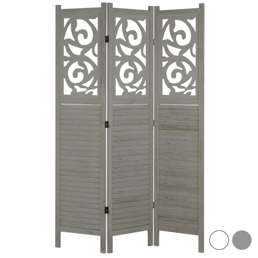 Hartleys 3 Panel Decorative Wooden Room Divider