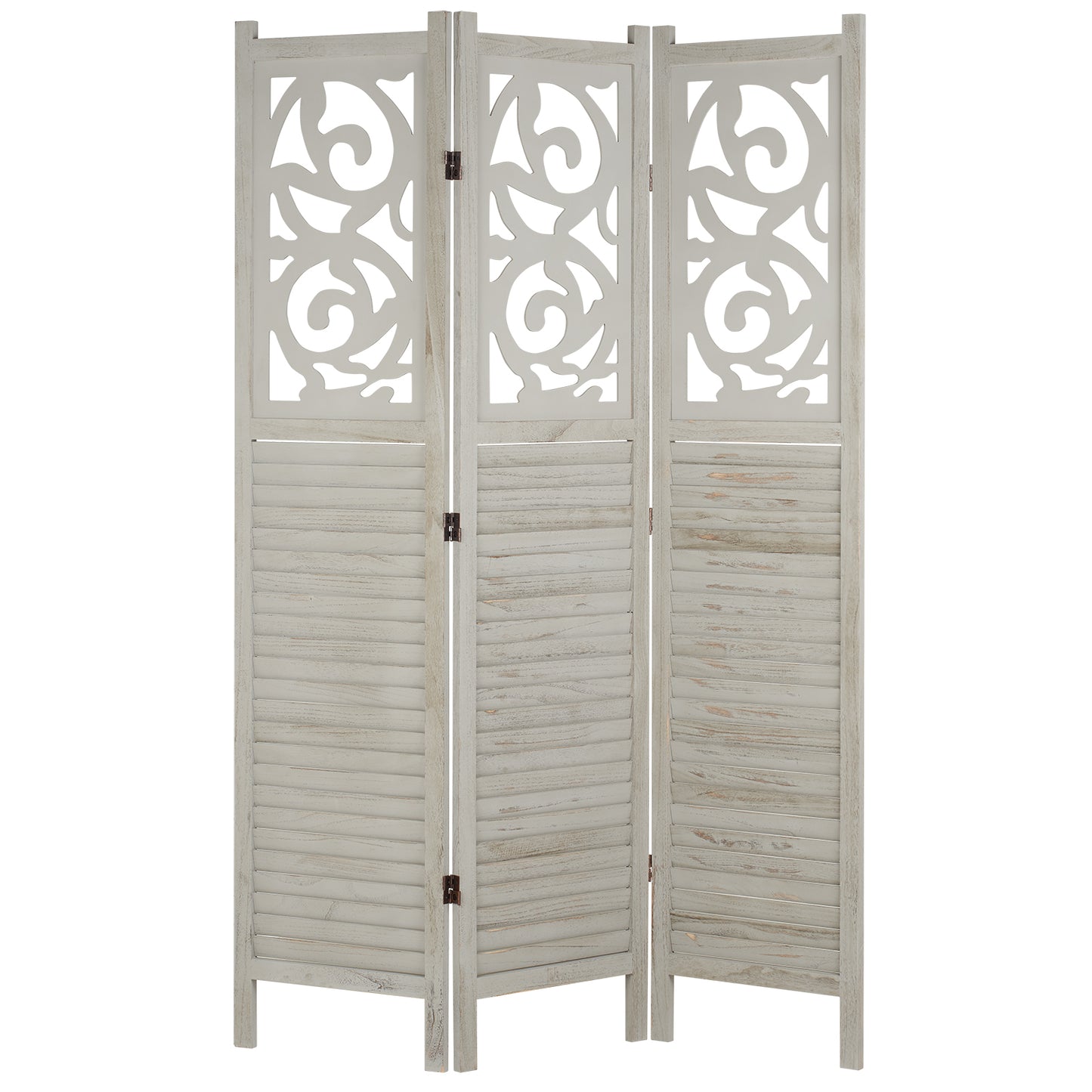 Hartleys 3 Panel Decorative Wooden Room Divider