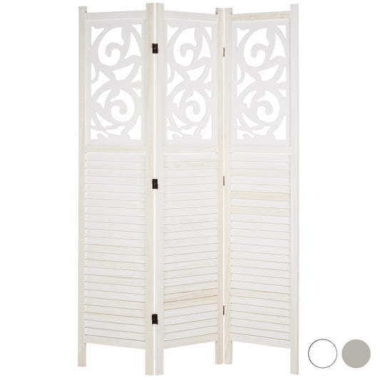 Hartleys 3 Panel Decorative Wooden Room Divider