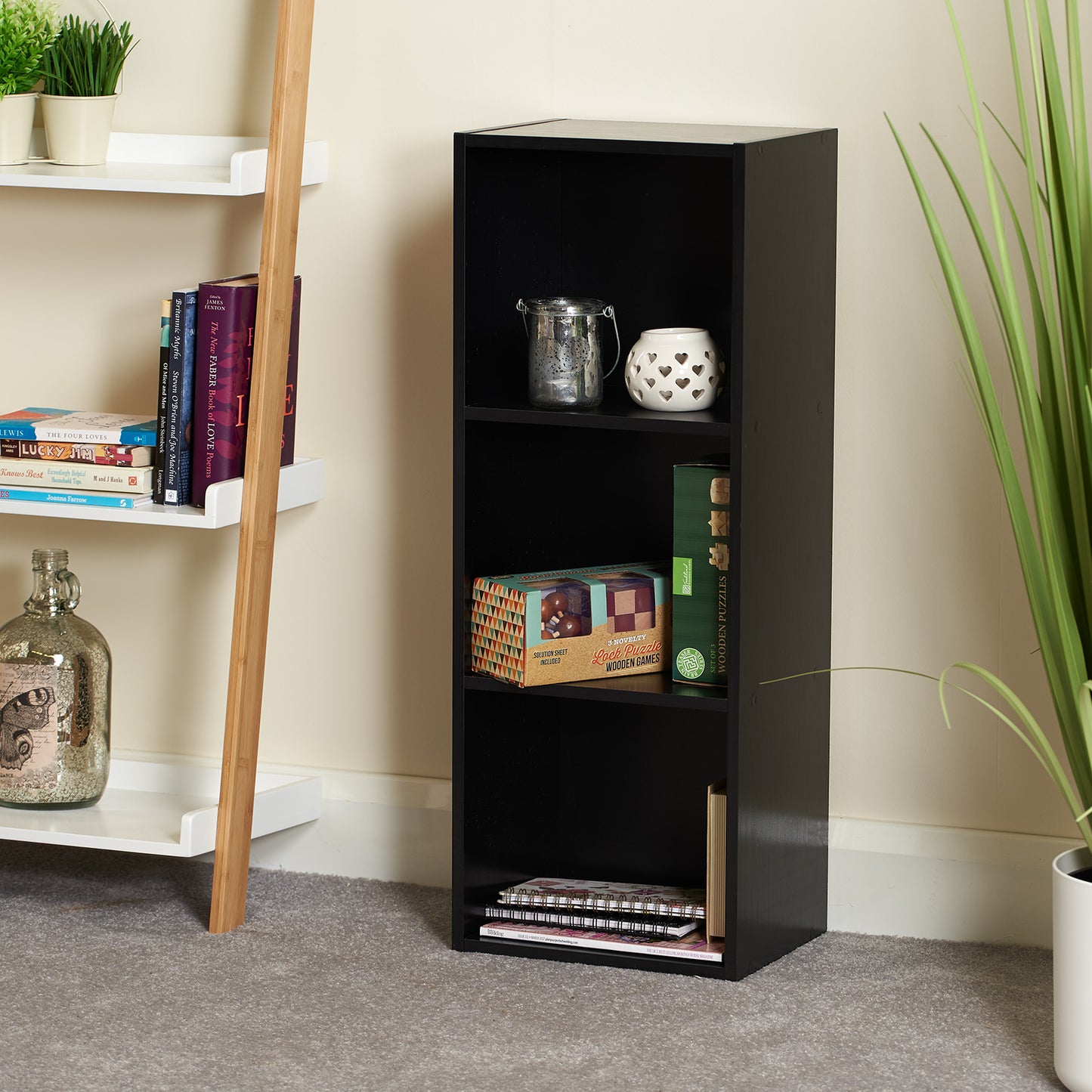 Hartleys Black Cube Storage Unit - Choice of Size