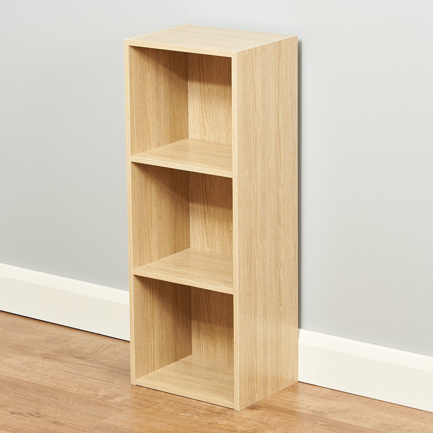 Hartleys Oak Effect 3 Tier Cube Storage Unit & 3 Handled Box Drawers