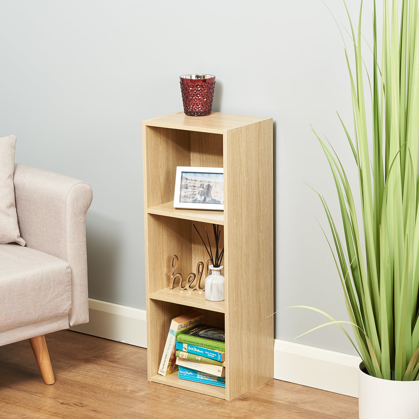 Hartleys Oak Effect Cube Storage Unit - Choice of Size
