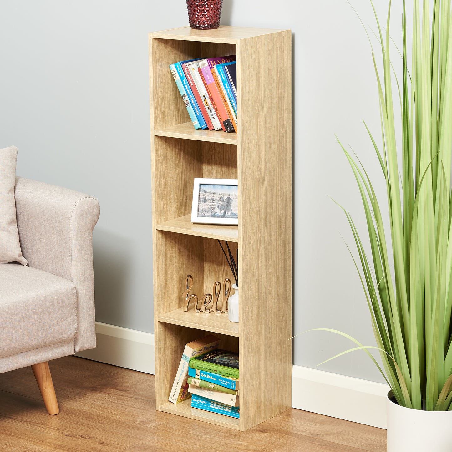 Hartleys Oak Effect Cube Storage Unit - Choice of Size