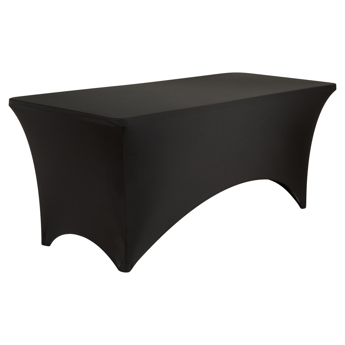 Hartleys 6ft Folding Table and Black Stretch Tablecloth