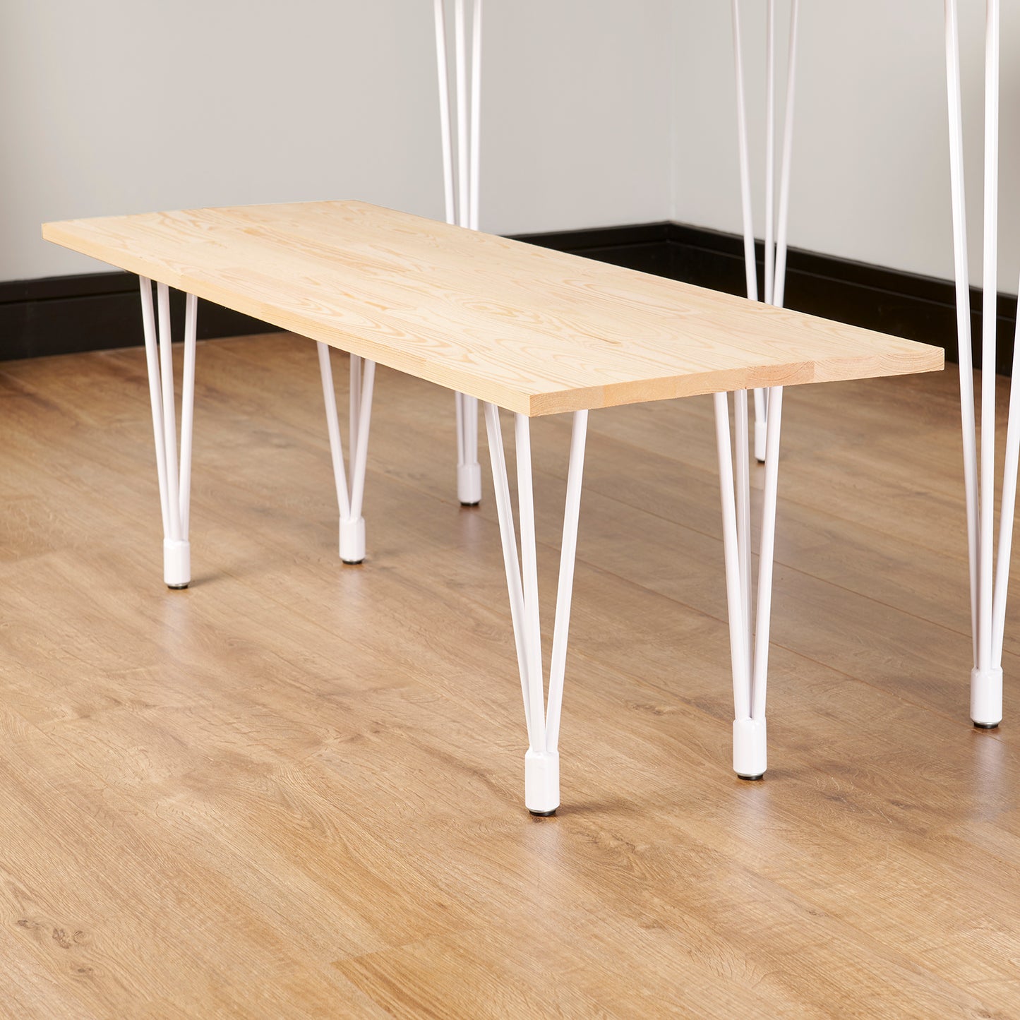 Hartleys Adjustable Metal Hairpin Legs - White - Bench/Coffee Table