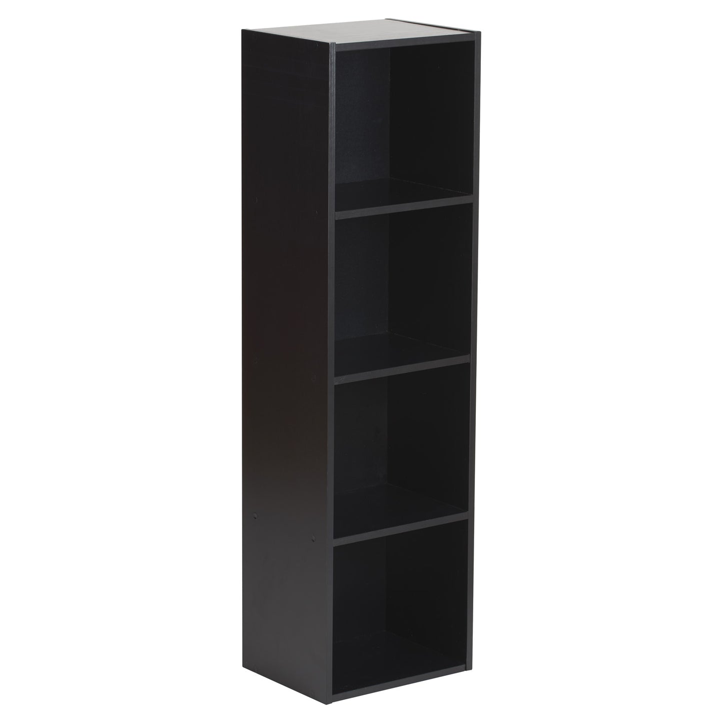 Hartleys Black 4 Tier Cube Storage Unit & 4 Handled Box Drawers