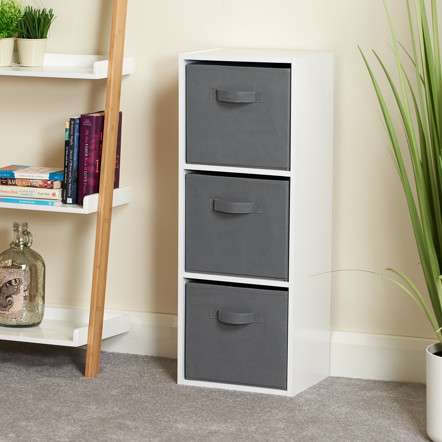 Hartleys Fabric Storage Box with Handle for 2, 3 & 4 Tier Cube Units