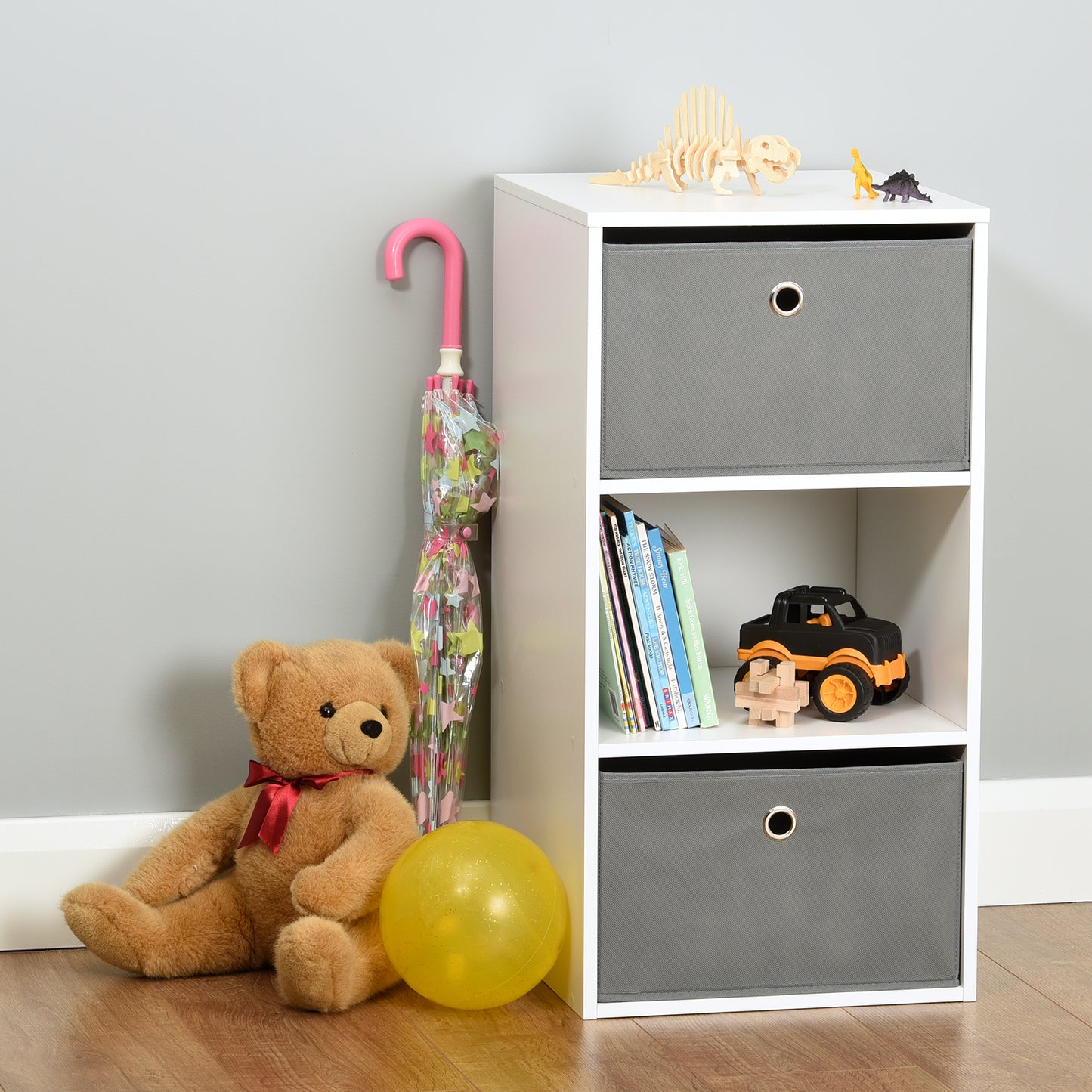 Hartleys Rectangular Fabric Storage Box with Metal Ring Handle