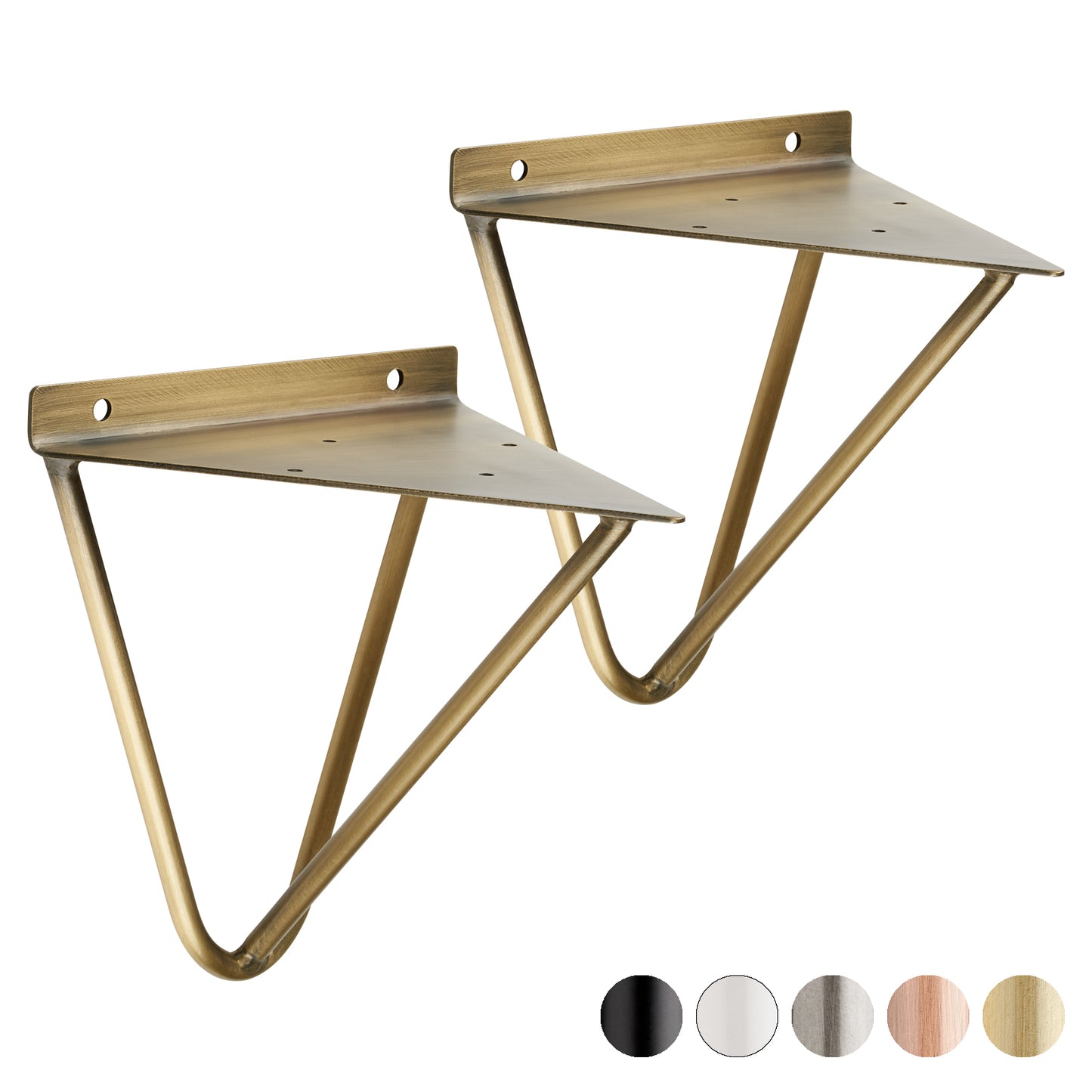 Hartleys Hairpin Prism Shelf Brackets