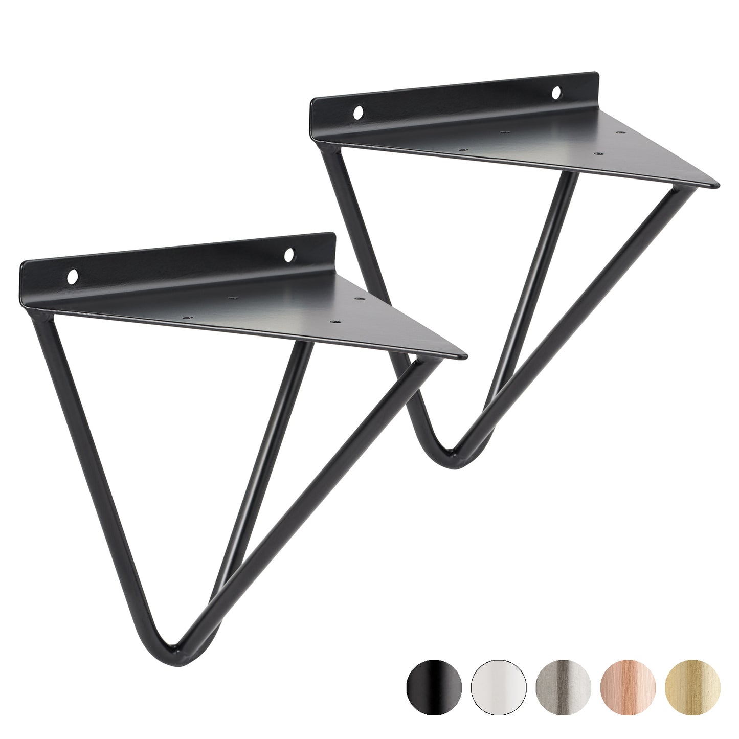Hartleys Hairpin Prism Shelf Brackets