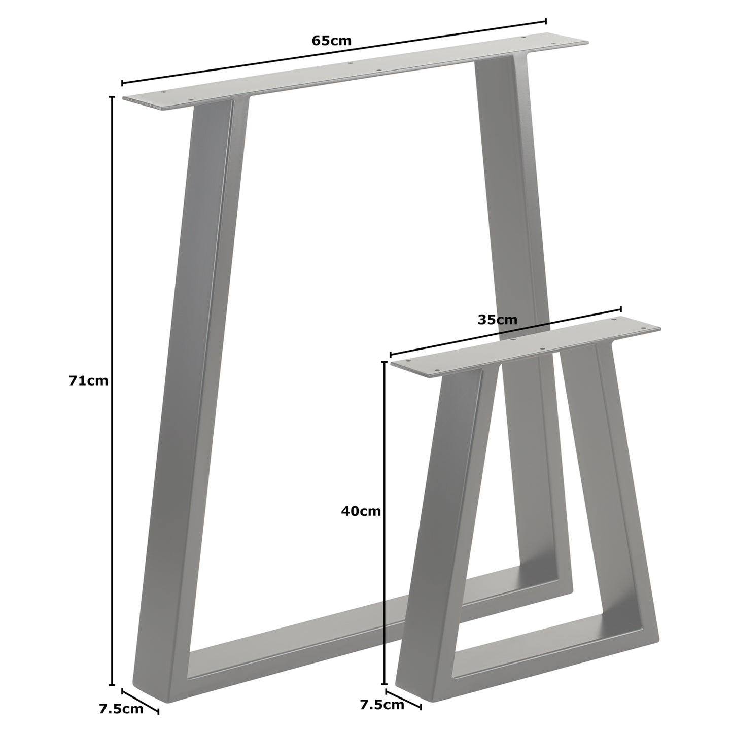 Hartleys Industrial Trapezium Table Legs