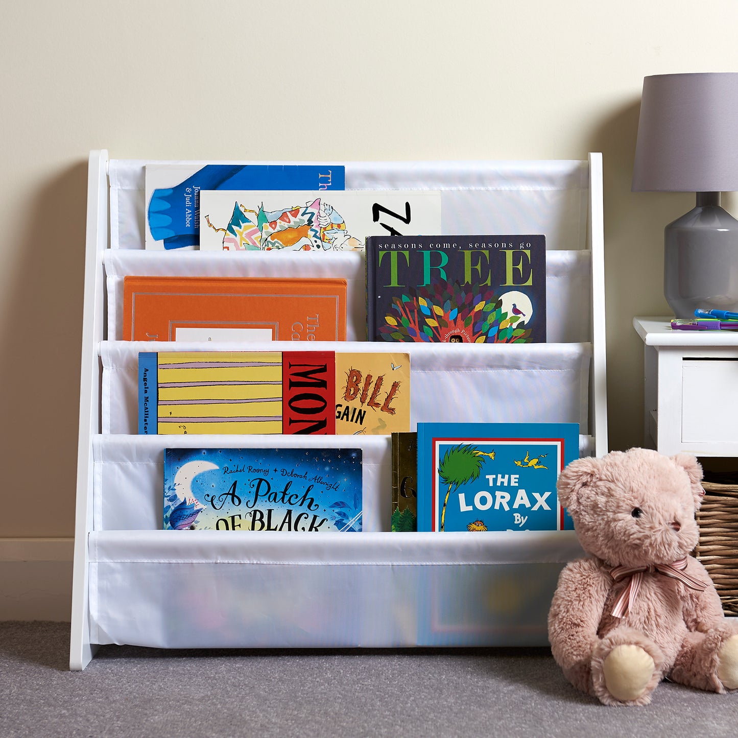 Hartleys Childrens Fun White Wooden Bookshelf