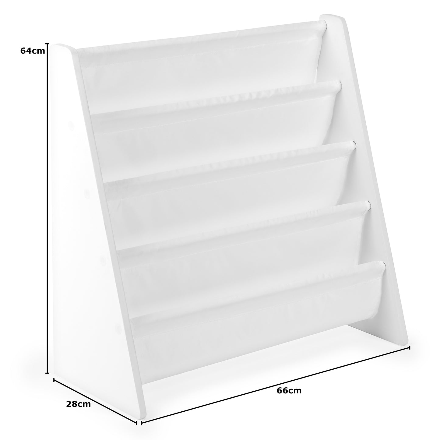 Hartleys Childrens Fun White Wooden Bookshelf
