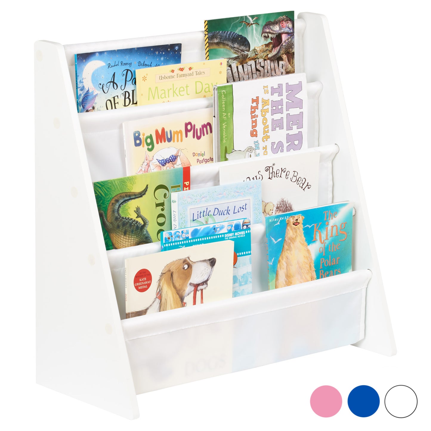 Hartleys Childrens Fun White Wooden Bookshelf