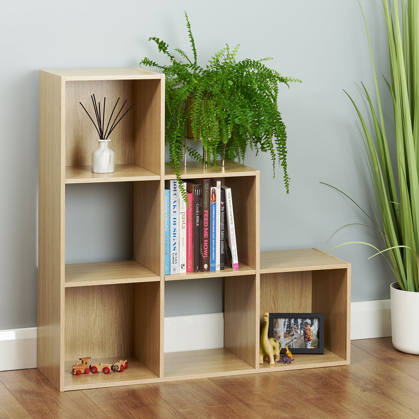 Hartleys Oak Effect 6 Cube Storage Unit