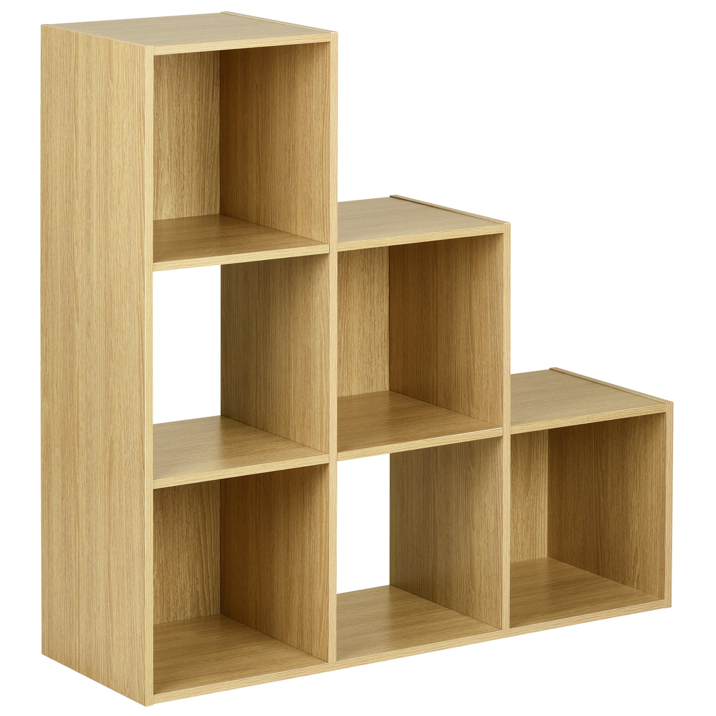 Hartleys Oak 6 Cube Shelving Unit & 3 Handled Box Drawers