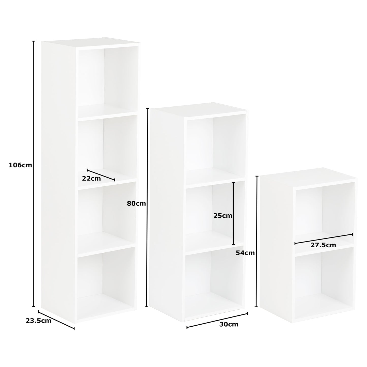 Hartleys White Cube Storage Unit - Choice of Size
